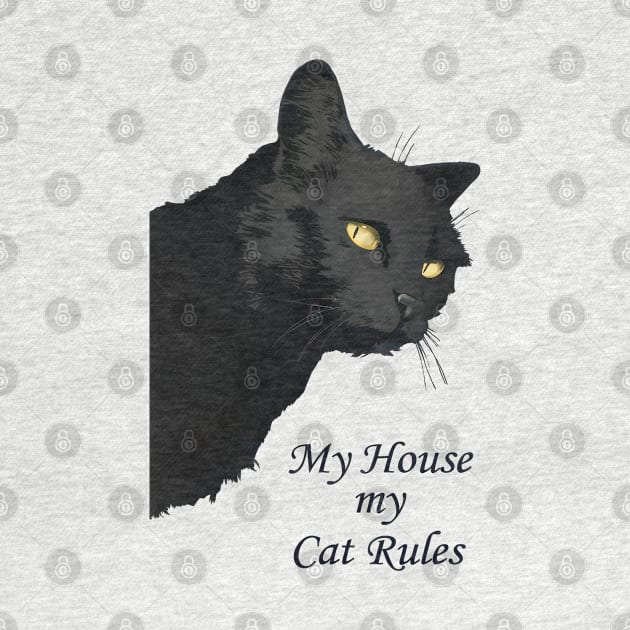 Black Cat: My House My Cat Rules by TooplesArt